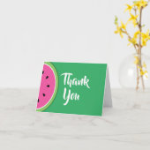 Watermeloen Schattige Bedankt 1e Verjaardag Kaarte Kaart (Gele Bloem)