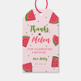 Watermeloen Schattige Een in een meloen 1e Baby Ve Cadeaulabel