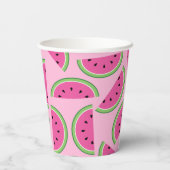 Watermeloen Schattige Kinder 1e Verjaardag Papieren Bekers (Achterkant)