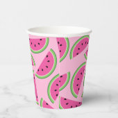 Watermeloen Schattige Kinder 1e Verjaardag Papieren Bekers (Rechts)