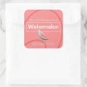 Watermeloen Schattigee Stijl Moderne Sojakaarsen L Vierkante Sticker (Tas)
