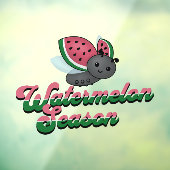 Watermeloen Seizoen Lieveheersbeestje Raamsticker (Vel 3)