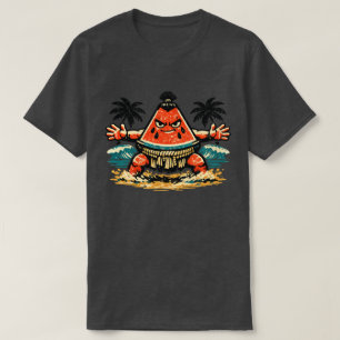 Watermeloen Shogun Strand Sumo — Vintage Zomer Oor T-shirt