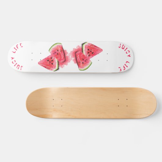 Watermeloen Skateboard Juicy Life - Aangepaste tek (Horizontaal)