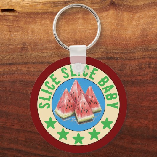 watermeloen sleutelhanger (Achterkant)