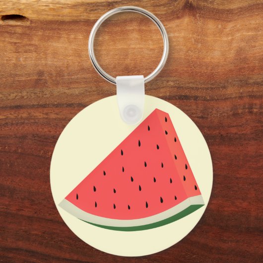 Watermeloen Sleutelhanger - Uw kleuren (Voorkant)