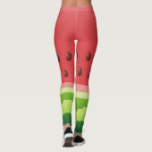 Watermeloen slice achtergrond leggings (Achterkant)