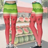 Watermeloen Slice Achtergrond Leggings