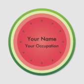 Watermeloen Slice Achtergrond Naamplaatje (Voorkant)