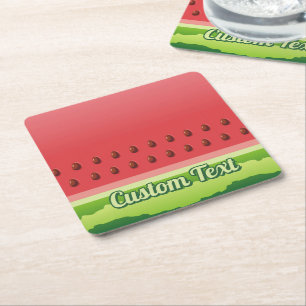 Watermeloen Slice Achtergrond Papier Onderzetter