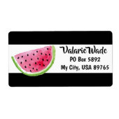 Watermeloen slice-adreslabel etiket (Voorkant)