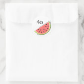 Watermeloen Slice Age 40 sticker rond (Tas)