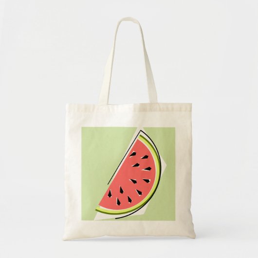 Watermeloen Slice-canvas tas groen (Voorkant)
