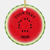 Watermeloen Slice Custom Keramisch Ornament (Voorkant)