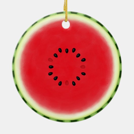 Watermeloen Slice Custom Keramisch Ornament (Achterkant)
