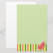 Watermeloen Slice Green Stripe Classic Briefpapier (Voorkant / Achterkant)