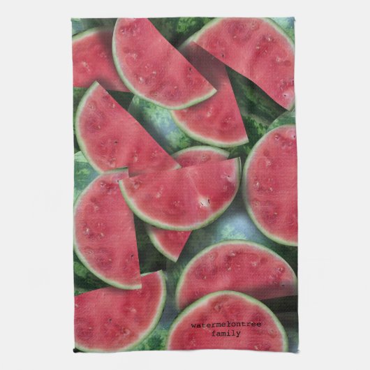 Watermeloen Slice Patroon Custom Keuken Handdoek (Verticaal)