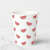 Watermeloen Slice Patroon Zomer Party Paper Cups Papieren Bekers (Achterkant)