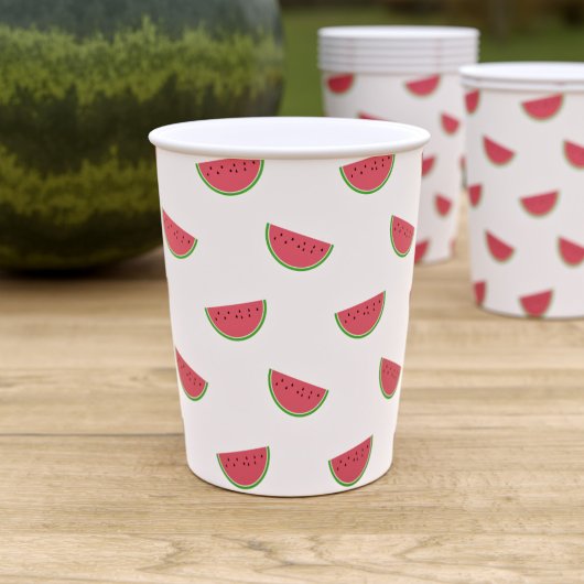 Watermeloen Slice Patroon Zomer Party Paper Cups Papieren Bekers