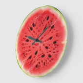 Watermeloen Slice Sappig Kleurrijk Grote Klok (Hoek)