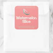 Watermeloen Slice Schattige Symbool Soy Candles La Vierkante Sticker (Tas)