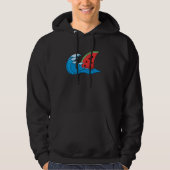 Watermeloen Slice Shark Zomer Vakantie Watermeloen Hoodie (Voorkant)