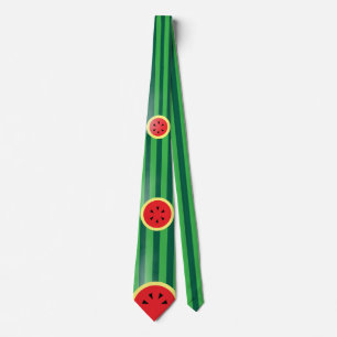 Watermeloen Slices Fruity Stripy Novelty Stropdas