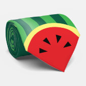 Watermeloen Slices Fruity Stripy Novelty Stropdas (Opgerold)