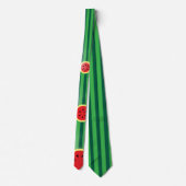 Watermeloen Slices Fruity Stripy Novelty Stropdas (Achterkant)