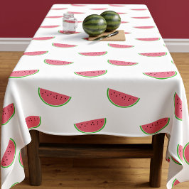 Watermeloen Slices Patroon Roze en Witte Zomer Tafelkleed