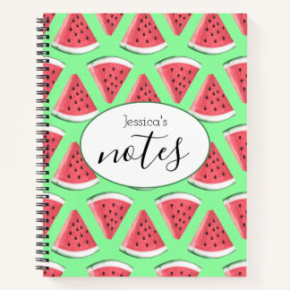 Watermeloen Slices Pink Green Summer Fruit Notitieboek