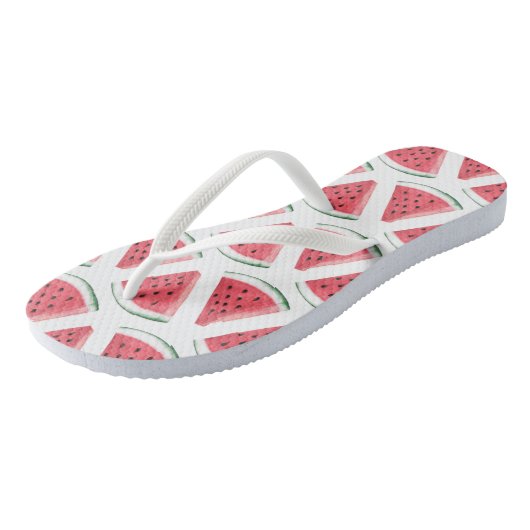 Watermeloen Slices Schattige Roze Zomer Fruit Teenslippers (Schuin)