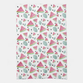 Watermeloen Slices Waterverf Handgeschilderd Theedoek (Verticaal)