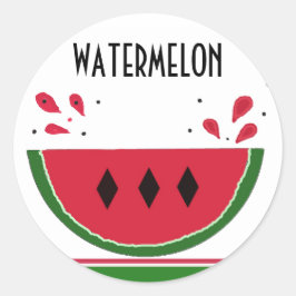 Watermeloen Splash Ronde Sticker
