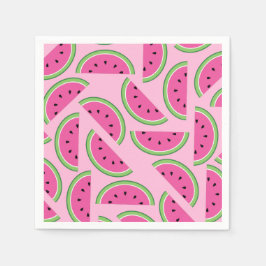 Watermeloen springstofpartij 1e verjaardag servet