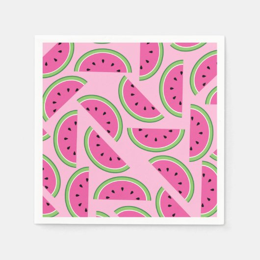 Watermeloen springstofpartij 1e verjaardag servet (Voorkant)