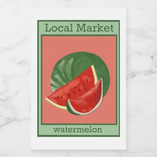 Watermeloen sticker (Enkel label)