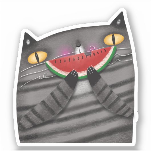 Watermeloen Sticker (Voorkant)