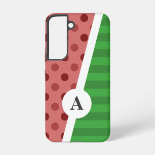 Watermeloen Stippen en Strepen Patroon Samsung Galaxy Hoesje