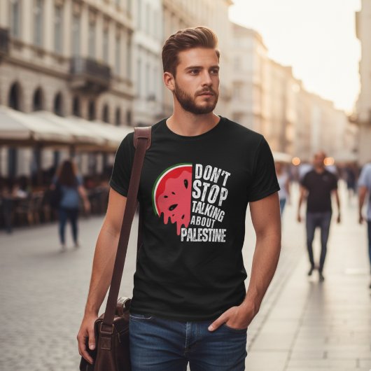 Watermeloen Stop niet met praten over Palestina T-shirt
