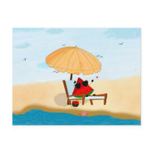 watermeloen strand zomer vakantie