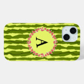 Watermeloen Streep 'Monogram' iPhone hoesje (Achterkant (horizontaal))