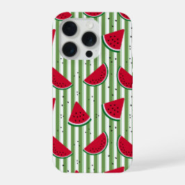 Watermeloen Streep Naadloos Patroon iPhone 15 Pro Case
