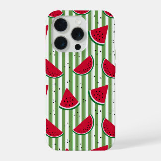Watermeloen Streep Naadloos Patroon iPhone 15 Pro Case
