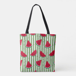 Watermeloen Streep Naadloos Patroon Tote Bag