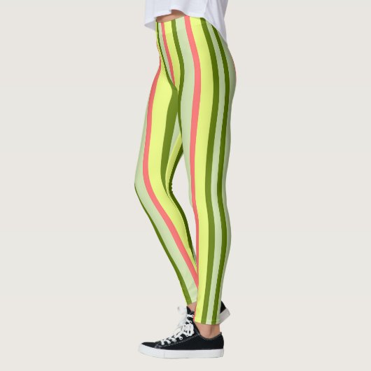 Watermeloen Stripe Classic leggings verticaal (Links)