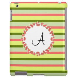 Watermeloen Stripe Classic 'Monogram' iPad-draagta iPhone 13 Hoesje