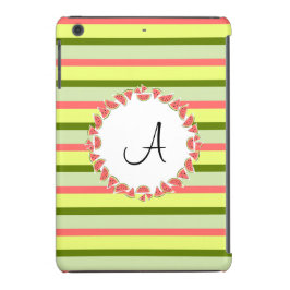 Watermeloen Stripe Classic Monogram iPad Mini hoes