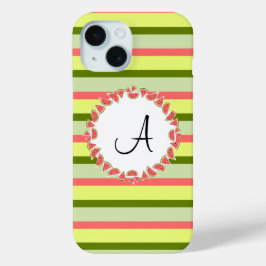 Watermeloen Stripe Classic 'Monogram' iPhone case
