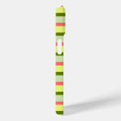 Watermeloen Stripe Classic 'Monogram' iPhone case (Achterkant / Rechts)